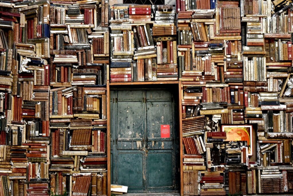 books, door, entrance - writing well