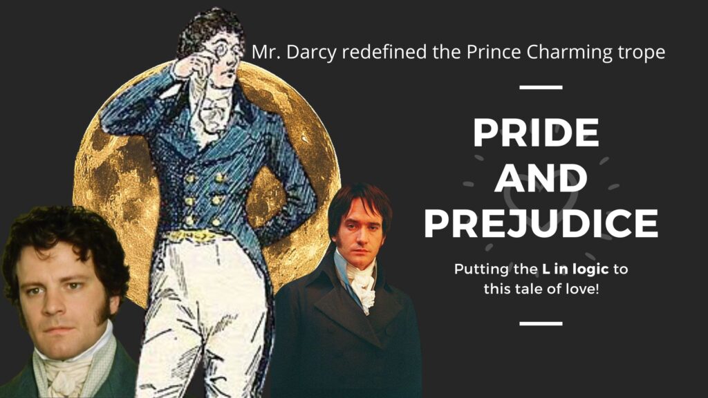 This is the blog banner for Thirteen reasons why Mr. Darcy redefined the Prince Charming trope